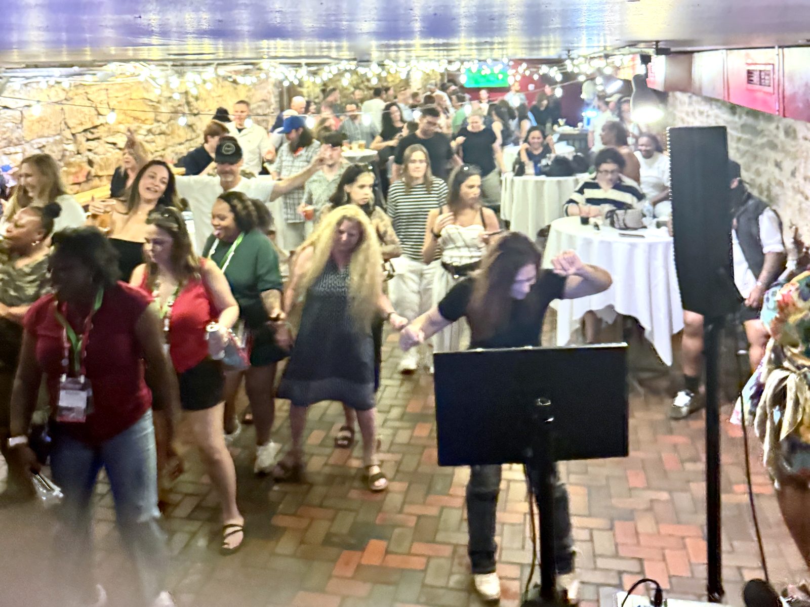 Crowd dancing at Mic Drop Columbus